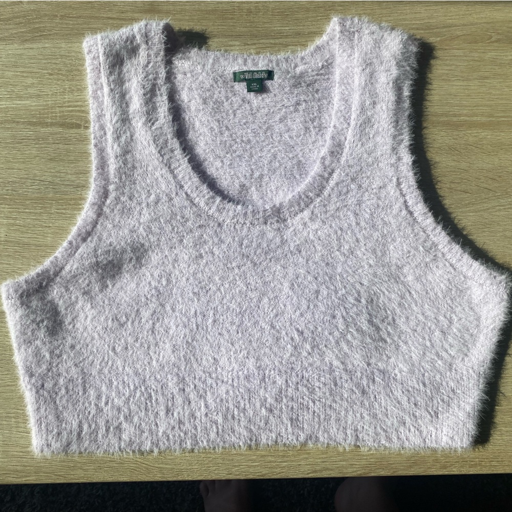 Wild Fable Fuzzy Crop Top - Lilac